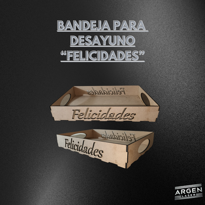 BANDEJA PARA DESAYUNO "FELICIDADES"
