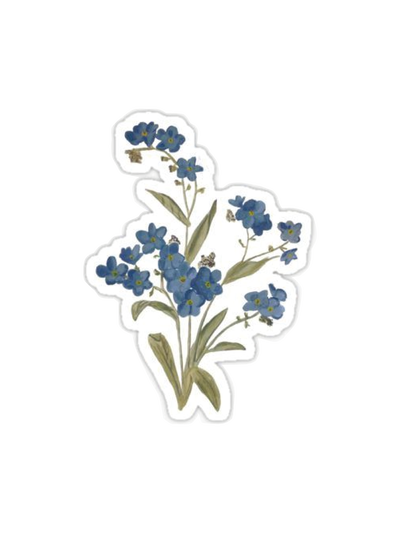 Flores azul - Blanco