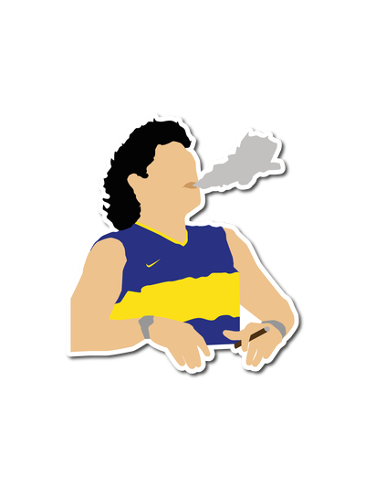 Diego fumando - Blanco