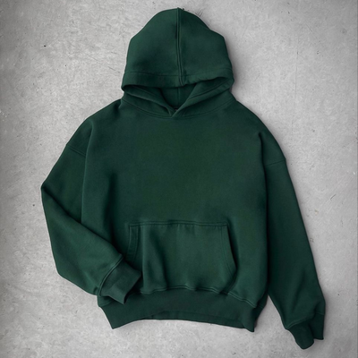 HOODIE LISO ( Verde • Negro )