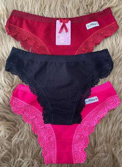 vedetina algodón y puntilla packs X2 (M y L)