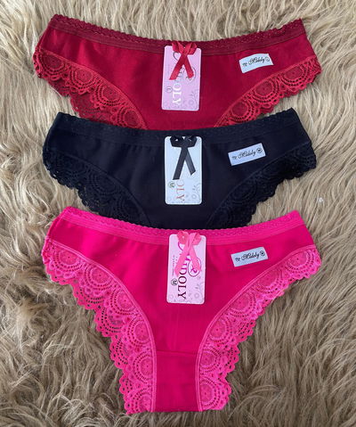 vedetina algodón y puntilla packs X2 (M y L)