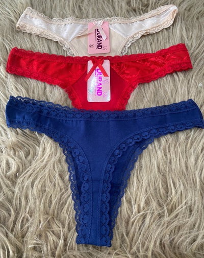 Cola les de algodón con puntilla packs X2 (M/L/XL) 