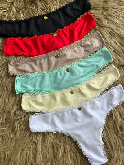 Cola less lycra con puntilla Pack x 3