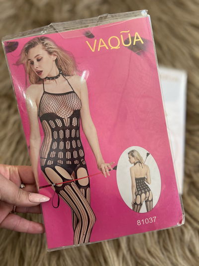 Enterizo de red erótico (se ata al cuello)