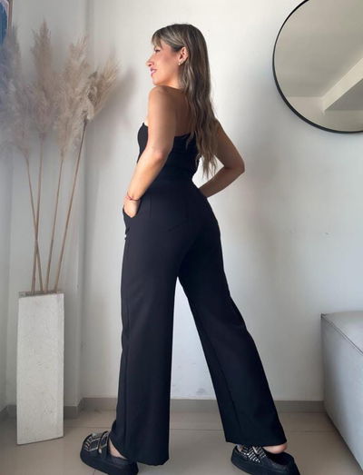 Pantalones sastreros con elastico en cintura 