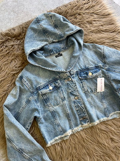 Campera de jeans crop nevada