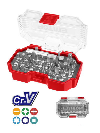 Set De Puntas 32 Pz Cr-V Emtop