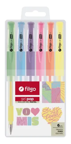 Lapiceras Filgo Pastel x6