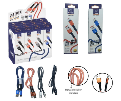 Cable Tipo C de Malla Reforzada 3.1A 