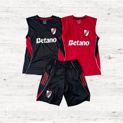 COMBO MUSCULOSA + SHORT RIVER PLATE