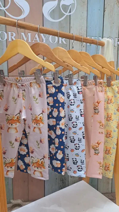 Calza estampada frizada 