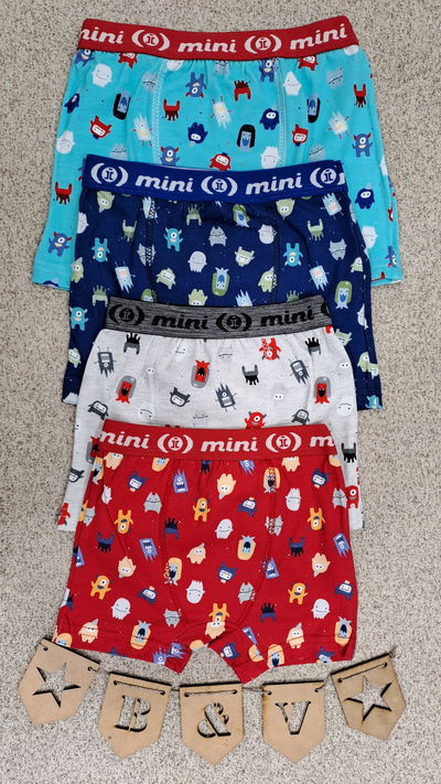 Boxer algodón estampado con elástico talle 2al5