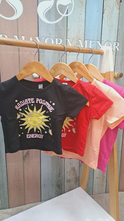 Remera corta algodón surtida NY