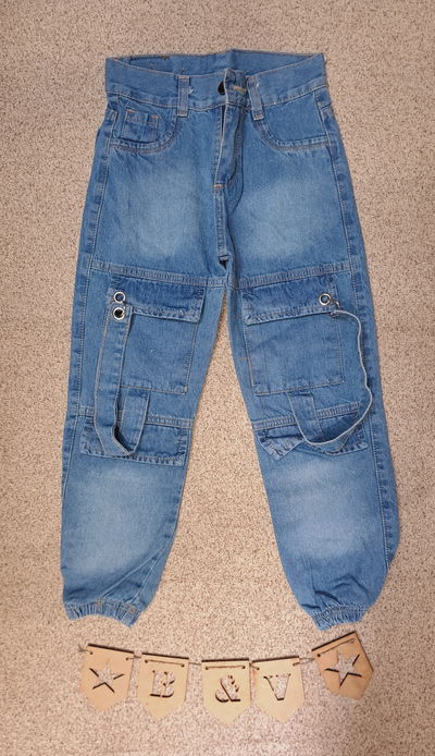 Jeans cargo gris
