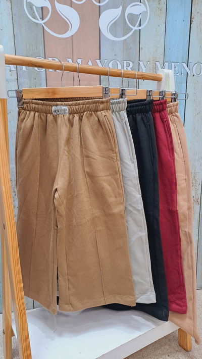 Pantalon palazo con linea