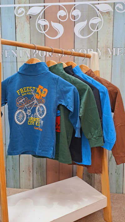 Poleras algodón niño
