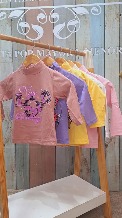 Poleras algodón niña