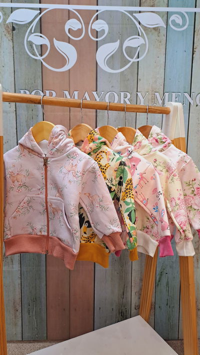 Campera friza algodón estampado