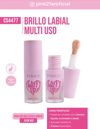Brillo Labial Fluffy - PINK21 (cs4477)