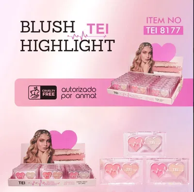 Paleta de Rubor + Iluminador - TEI (8177) 