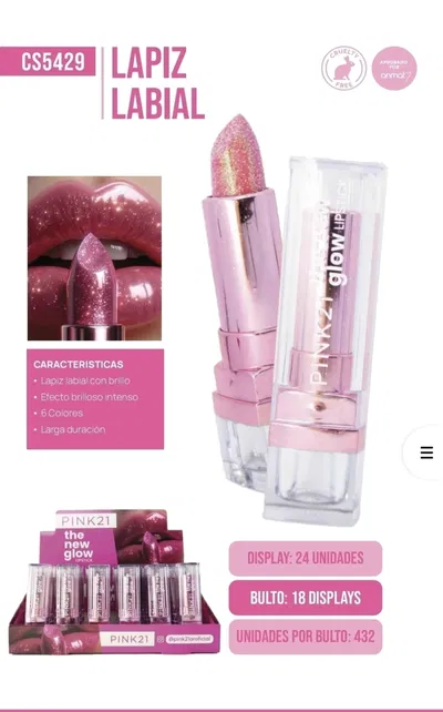 Lapiz labial c/ brillo- PINK21