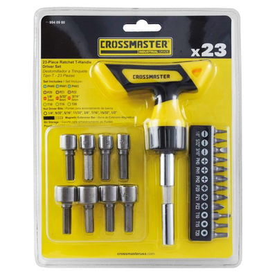 DESTORNILLADOR A TRINQUETE TIPO T – 23 PIEZAS CROSSMASTER