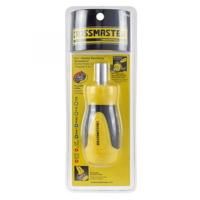 DESTORNILLADOR CORTO A TRINQUETE - 6 EN 1 CROSSMASTER