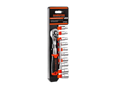 JUEGO DE BOCALLAVES 12 PIEZAS 1/4" HAMILTON