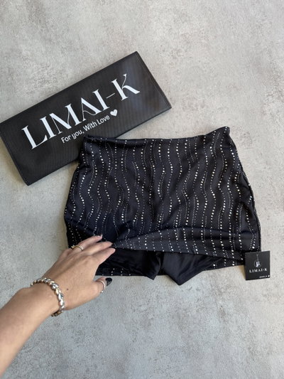 POLLERA SHORT BRILLO 
