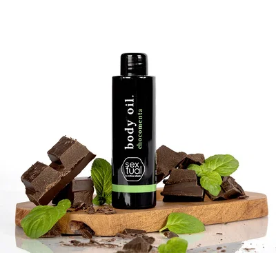 Sextual oil masajes/comestible chocomenta 60ml