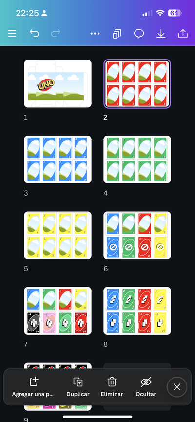 MOLDE CARTAS UNO
