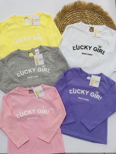 CAMISETA LUCKY GIRL BEBA 