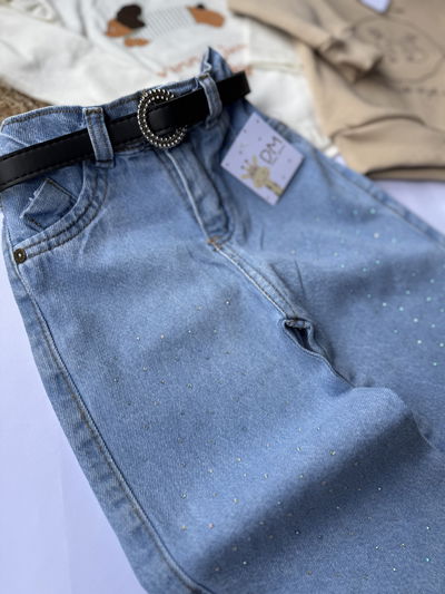 WIDE LEG CON STRASS BEBA