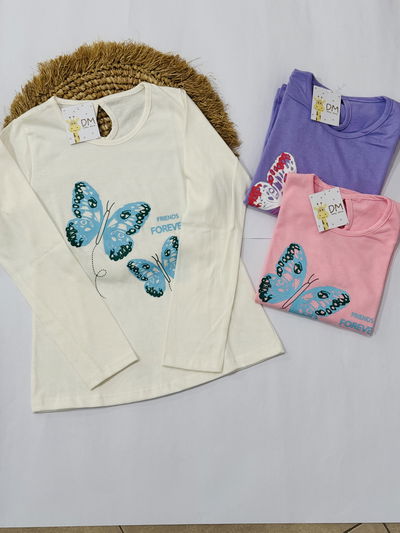 CAMISETA MARIPOSA NIÑA
