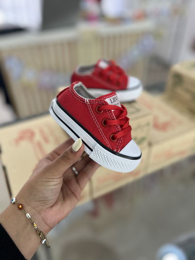 ZAPATILLAS TIPO CONVERSE ROJO 