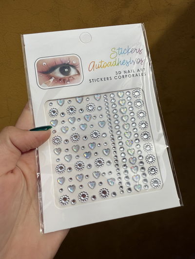 Strass Eloise plateado corazones y flores LT-A4