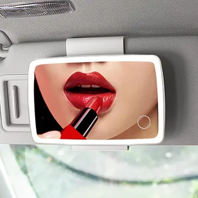 ESPEJO CON LUZ RECARGABLE PARA AUTO