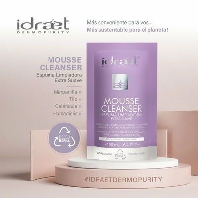 REFILL MOUSSE CLEANSER - ESPUMA LIMPIADORA EXTRA SUAVE - IDRAET