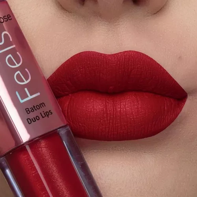 LABIAL DUO METALIC+MATTE RUBY ROSE 369
