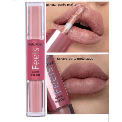 LABIAL DUO METALIC+MATTE RUBY ROSE 360
