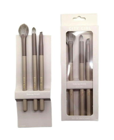 Set x3 brochas City Girl GRIS