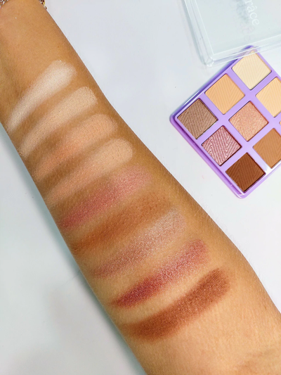 PALETA DE SOMBRAS X9 TONO 1 EN POLVO BELLE GRACE ROSY COCOA FUSION