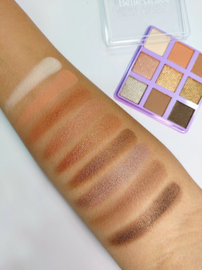 PALETA DE SOMBRAS X9 TONO 2 EN POLVO BELLE GRACE