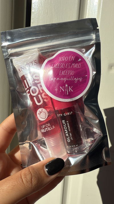 Lip Combo para regalar - Incluye bolsita y sticker - Frutilla