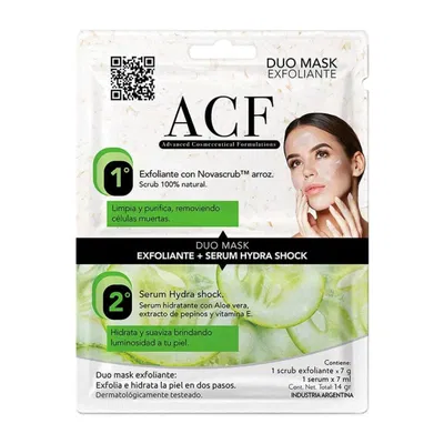 Acf Mascarilla Facial Duo Mask Exfoliante + Serum Aloe Vera