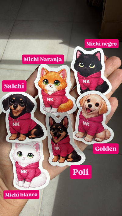 Stickers de NK 🥰 perritos y gatitos 