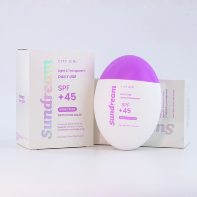 PROTECTOR SOLAR +45 LIGHT & TRANSPARENT 50ml – CITY GIRL