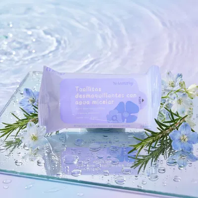 TOALLITAS DESMAQUILLANTES CON AGUA MICELAR DE ROMERO - MELY