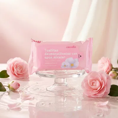 TOALLITAS DESMAQUILLANTES CON AGUA MICELAR DE CAMELIA - MELY